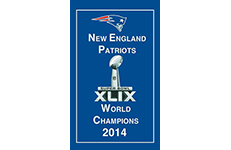 New England Patriots Super Bowl Champions XLIX 2014 Flag 3ft x 5ft Polyester NFL Team Banner No